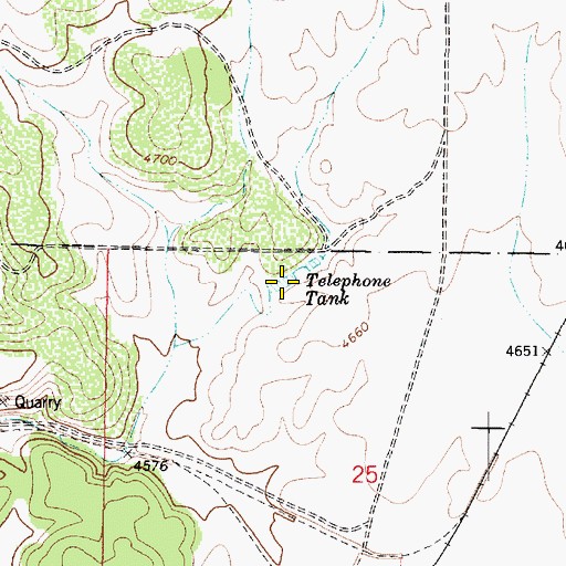 Topographic Map of Telephone Tank, AZ