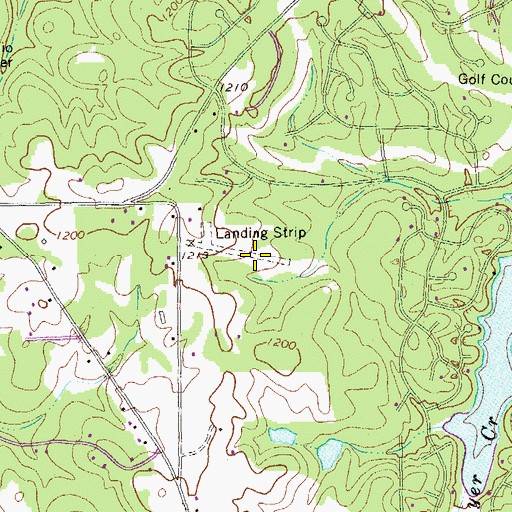 Topographic Map of Diamond R Ranch Airport, GA