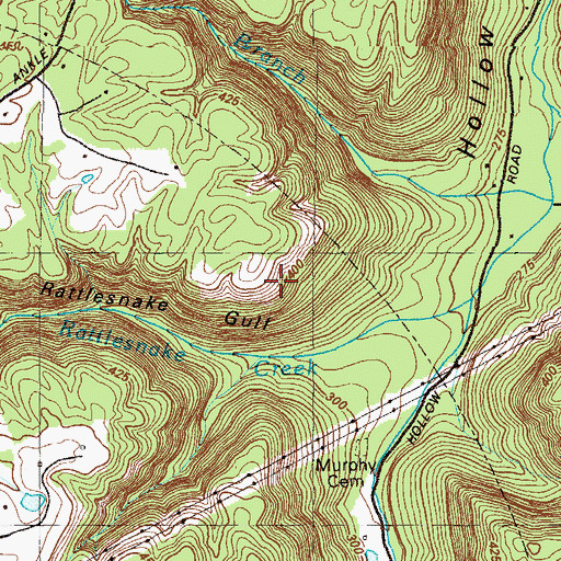 Topographic Map of Murphy Mine, GA