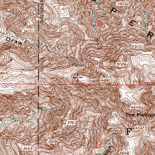 Topographic Map of The Flatiron, AZ