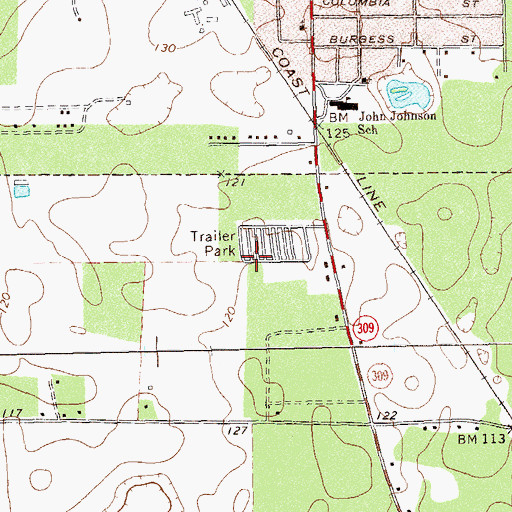 Topographic Map of Decatur County, GA