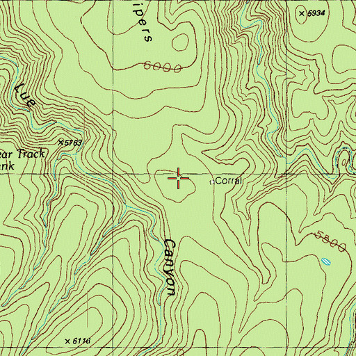 Topographic Map of The Junipers, AZ