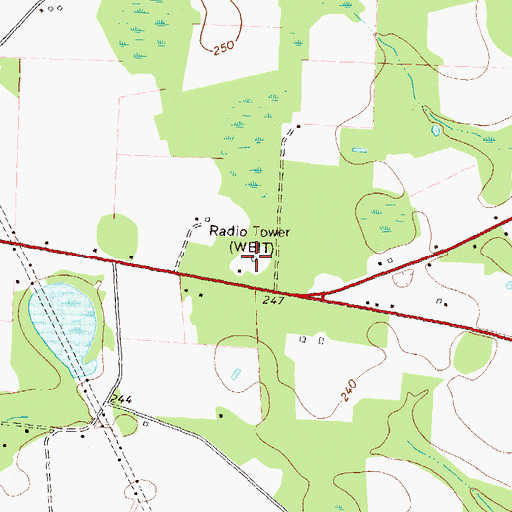 Topographic Map of WBIT-AM (Adel), GA