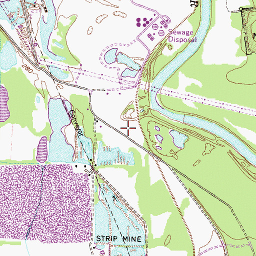 Topographic Map of WIBB-AM (Macon), GA