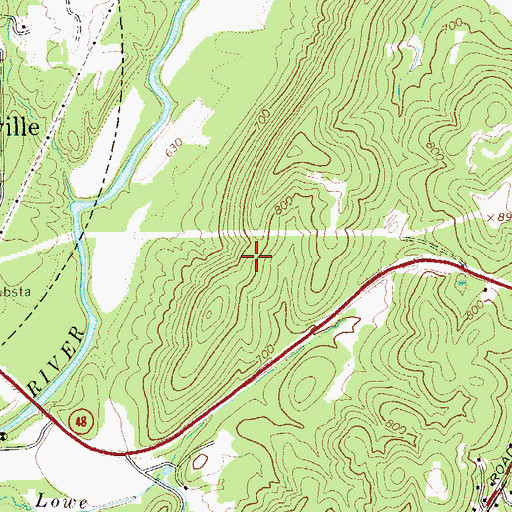 Topographic Map of WSAF-AM (Trion), GA