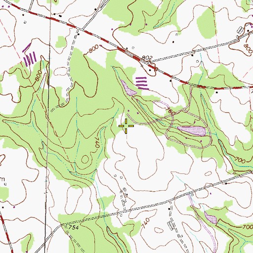Topographic Map of WMSL-FM (Athens), GA