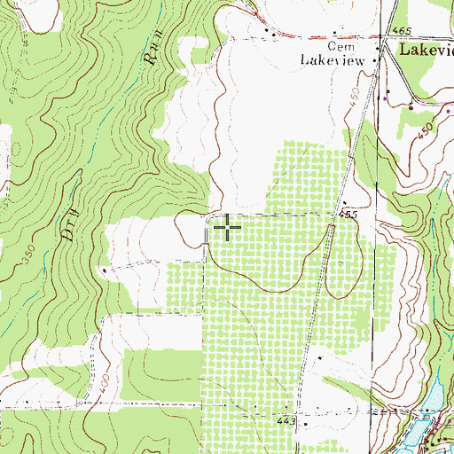 Topographic Map of WKXK-FM (Fort Valley), GA