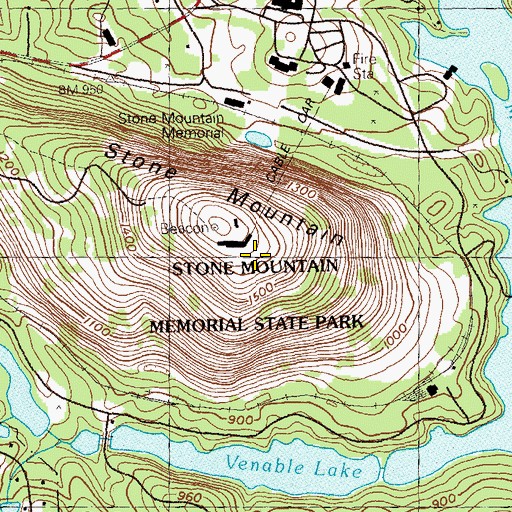Topographic Map of WGTV-TV (Athens), GA