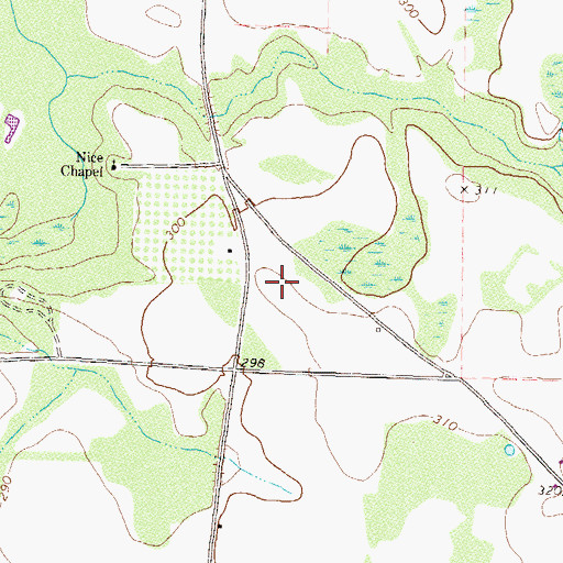 Topographic Map of WSST-TV (Cordele), GA