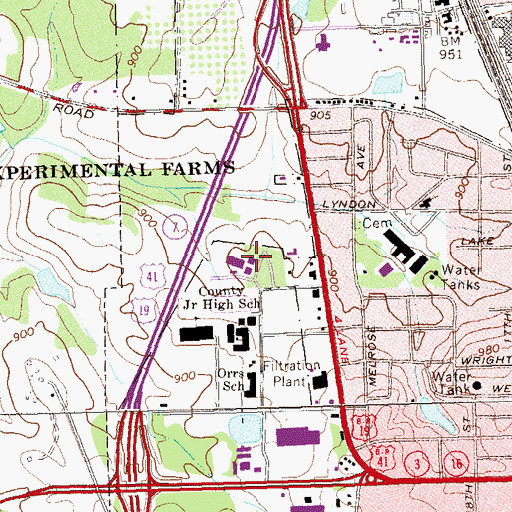Topographic Map of Griffin Technicial College, GA