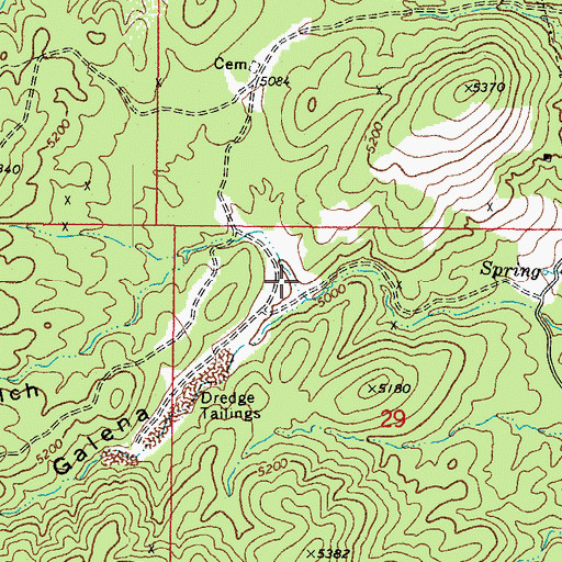 Topographic Map of Ticonderoga Gulch, AZ