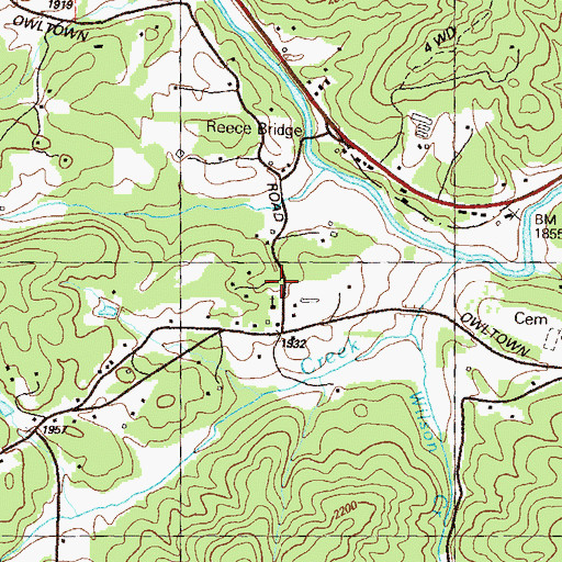 Topographic Map of Shadydale School (historical), GA