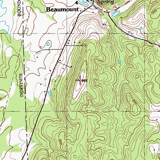 Topographic Map of Belmont Mountain, GA