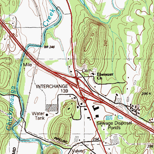 Topographic Map of Greenwood, GA