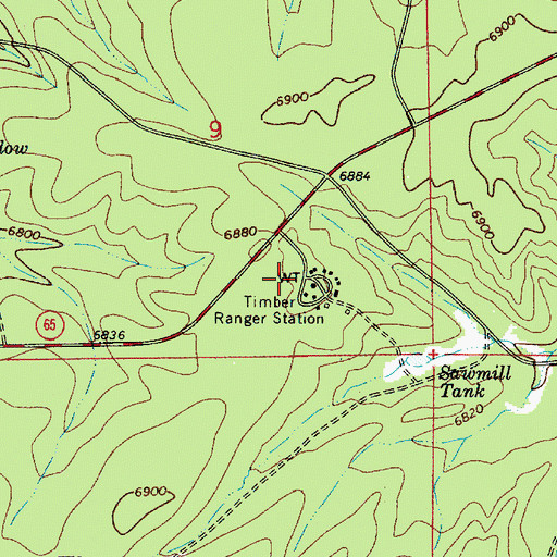 Topographic Map of Timber Ranger Station, AZ