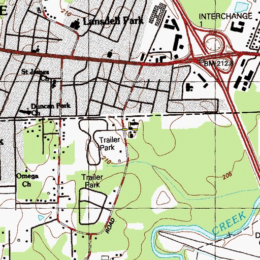 Topographic Map of Unity School, GA