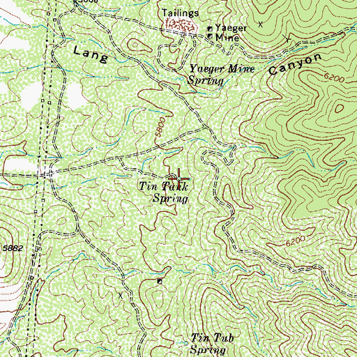 Topographic Map of Tin Tank Spring, AZ