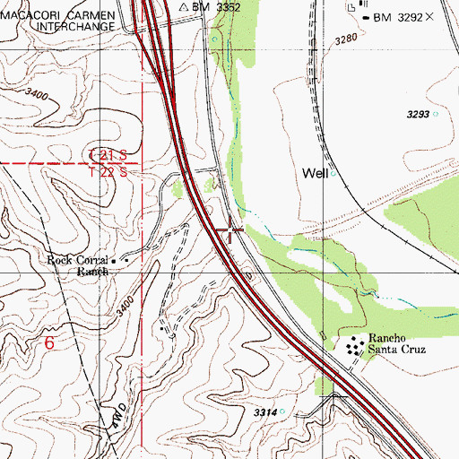 Topographic Map of Tinaja Canyon, AZ