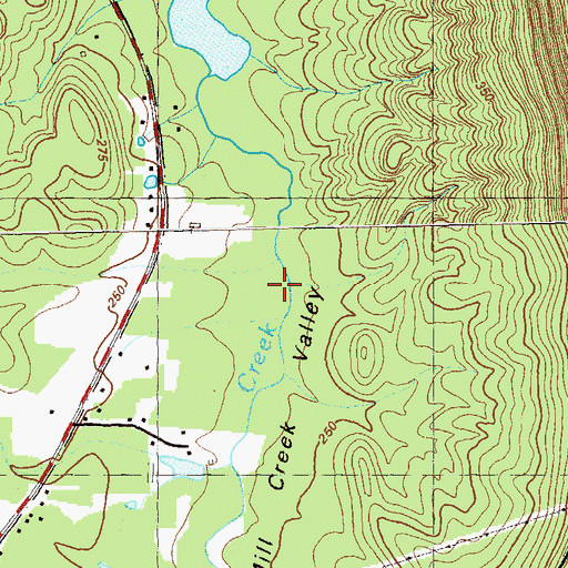 Topographic Map of Greens Old Mill (historical), GA