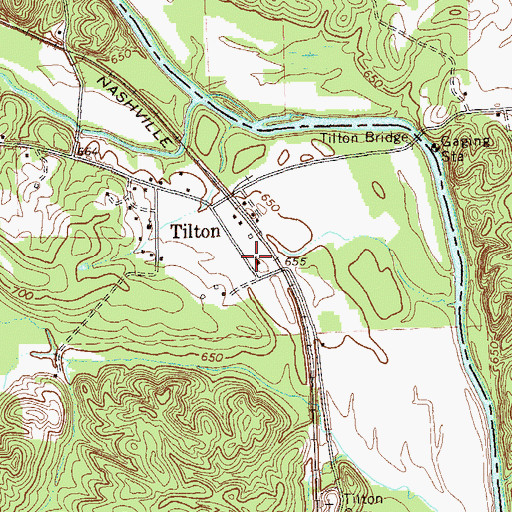 Topographic Map of Tilton Methodist Church, GA