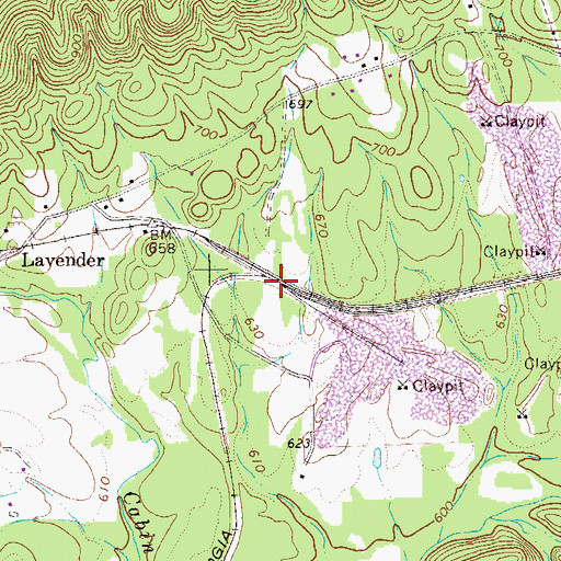 Topographic Map of Bone, GA