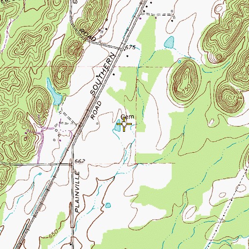 Topographic Map of Plainville Road Cemetery, GA