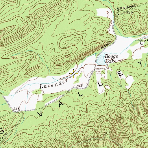 Topographic Map of Sand Spring, GA