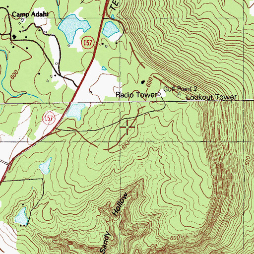 Topographic Map of Gulf Mountain, GA