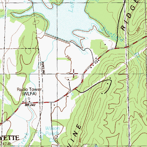 Topographic Map of LaFayette High School, GA