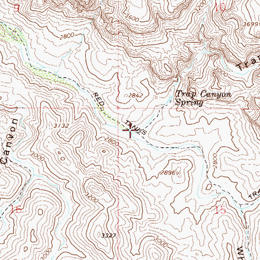 Topographic Map of Trap Canyon, AZ
