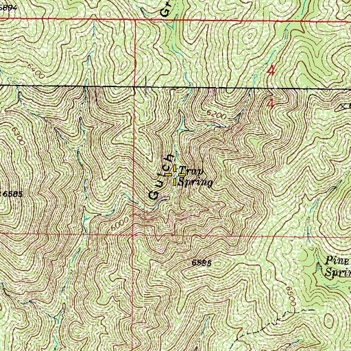 Topographic Map of Trap Spring, AZ