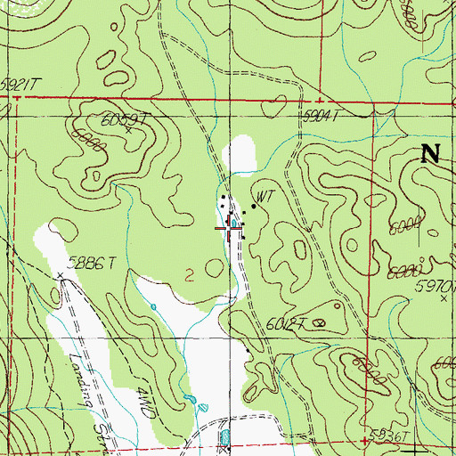 Topographic Map of Triangle HC Ranch, AZ