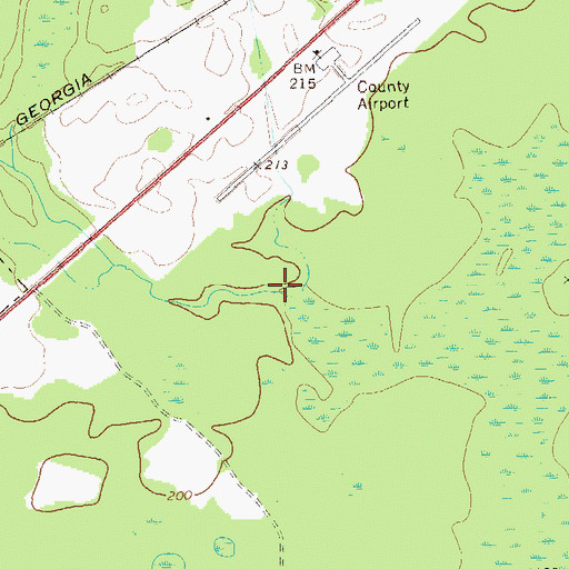 Topographic Map of Breastworks Branch, GA