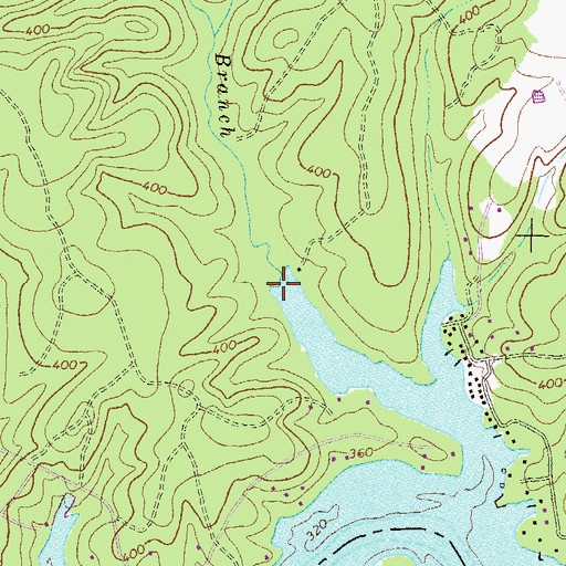 Topographic Map of Cattail Branch, GA