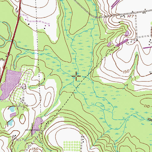 Topographic Map of Chapel Creek, GA