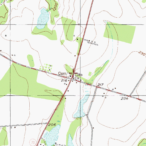 Topographic Map of Clito Church, GA