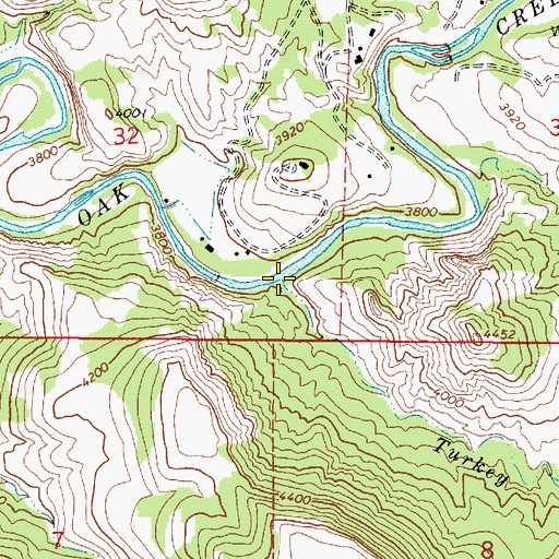 Topographic Map of Turkey Creek, AZ