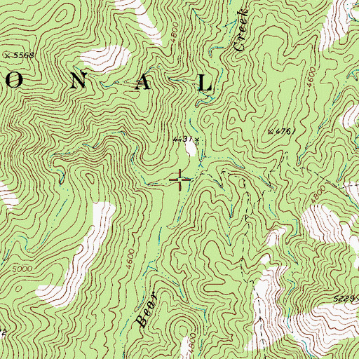 Topographic Map of Tuscumbia Creek, AZ