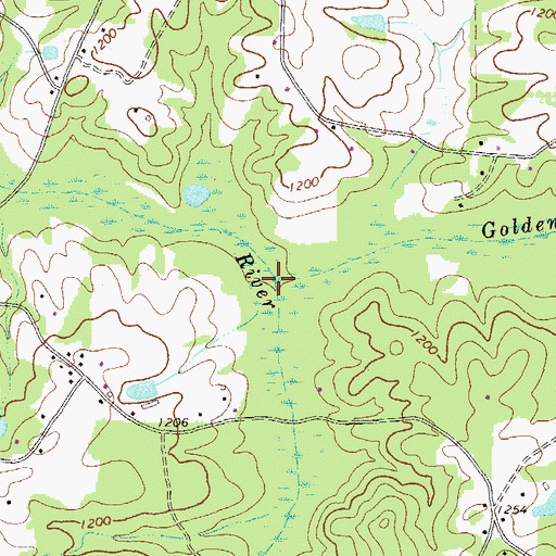 Topographic Map of Golden Creek, GA