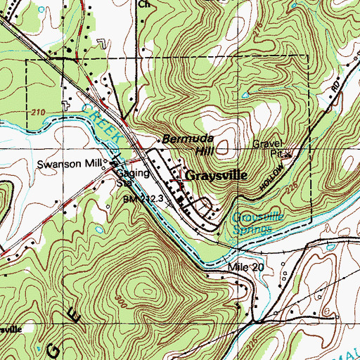 Topographic Map of Graysville, GA