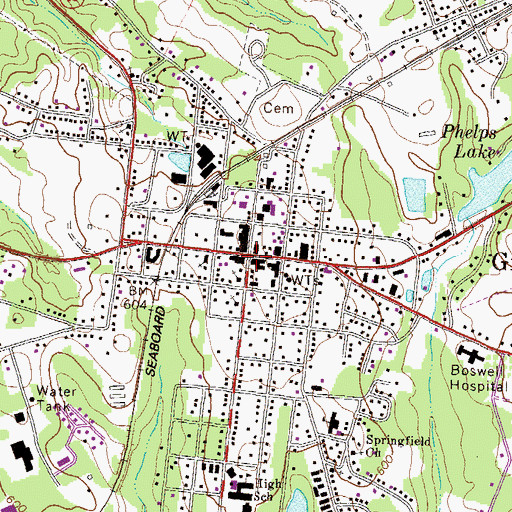 Topographic Map of Greensboro, GA