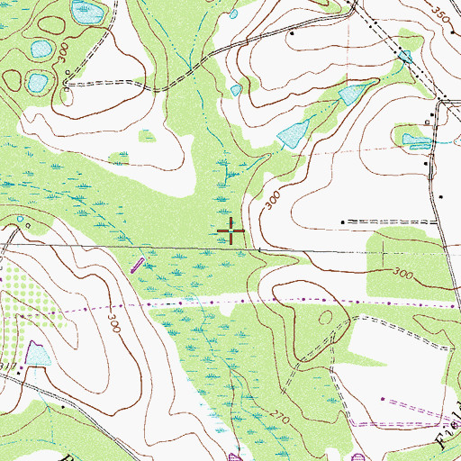 Topographic Map of Heard Creek, GA