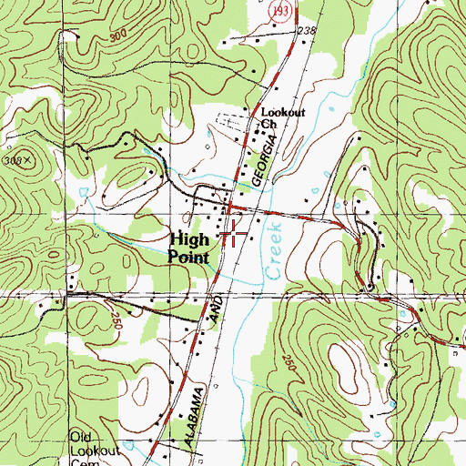 Topographic Map of High Point, GA