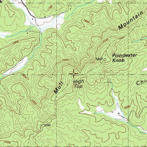 Topographic Map of High Top, GA