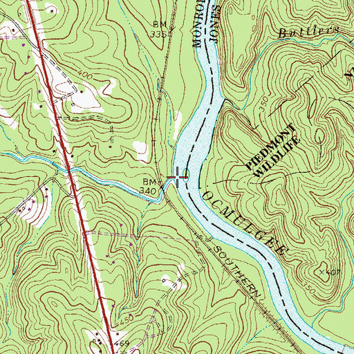 Topographic Map of Tobler Creek, GA