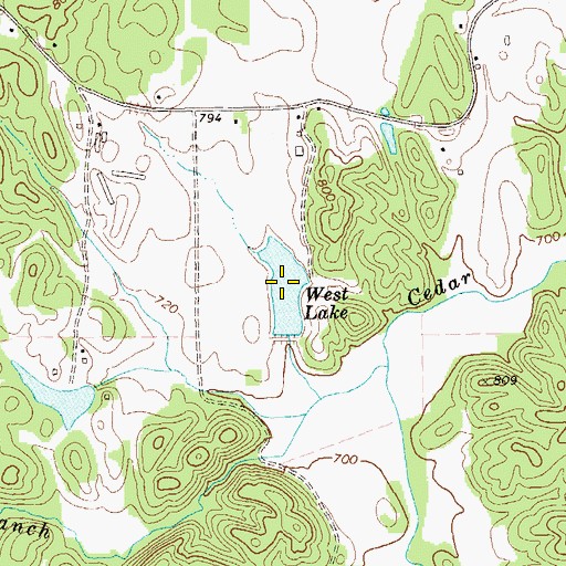 Topographic Map of West Lake, GA