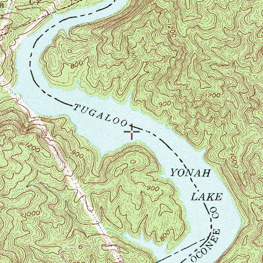 Topographic Map of Yonah Lake, GA