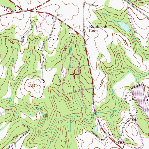 Topographic Map of Birchmore, GA