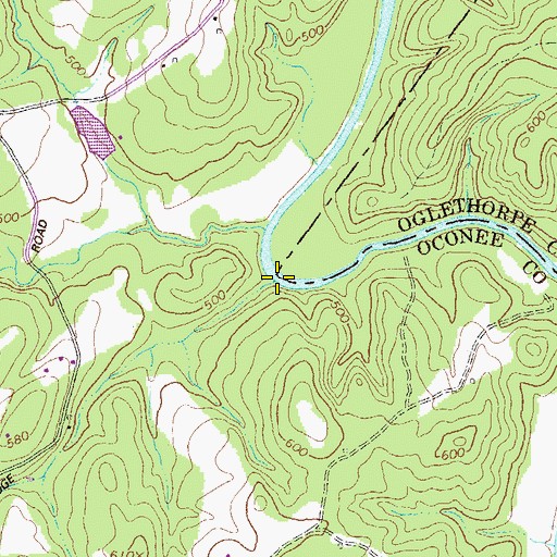 Topographic Map of Horseshoe Bend, GA