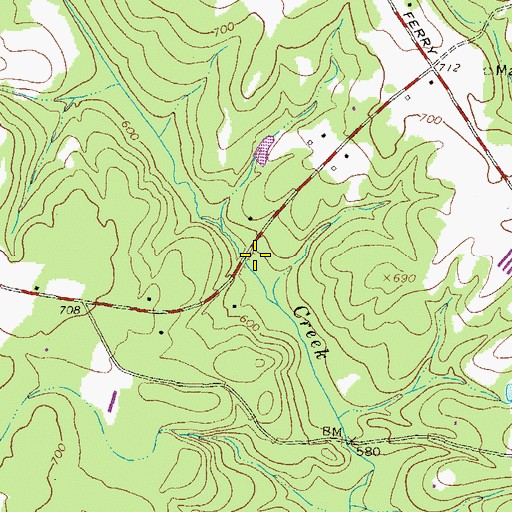 Topographic Map of Marshalls Mill (historical), GA